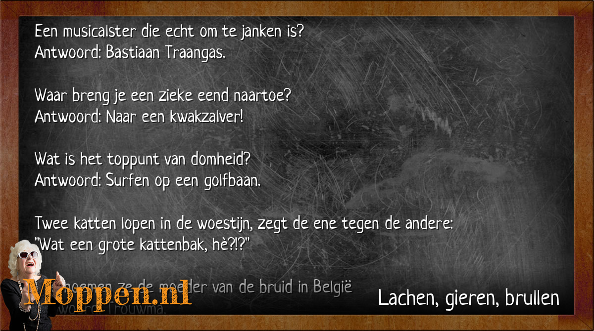 Moppen.nl Mop Kort en flauw