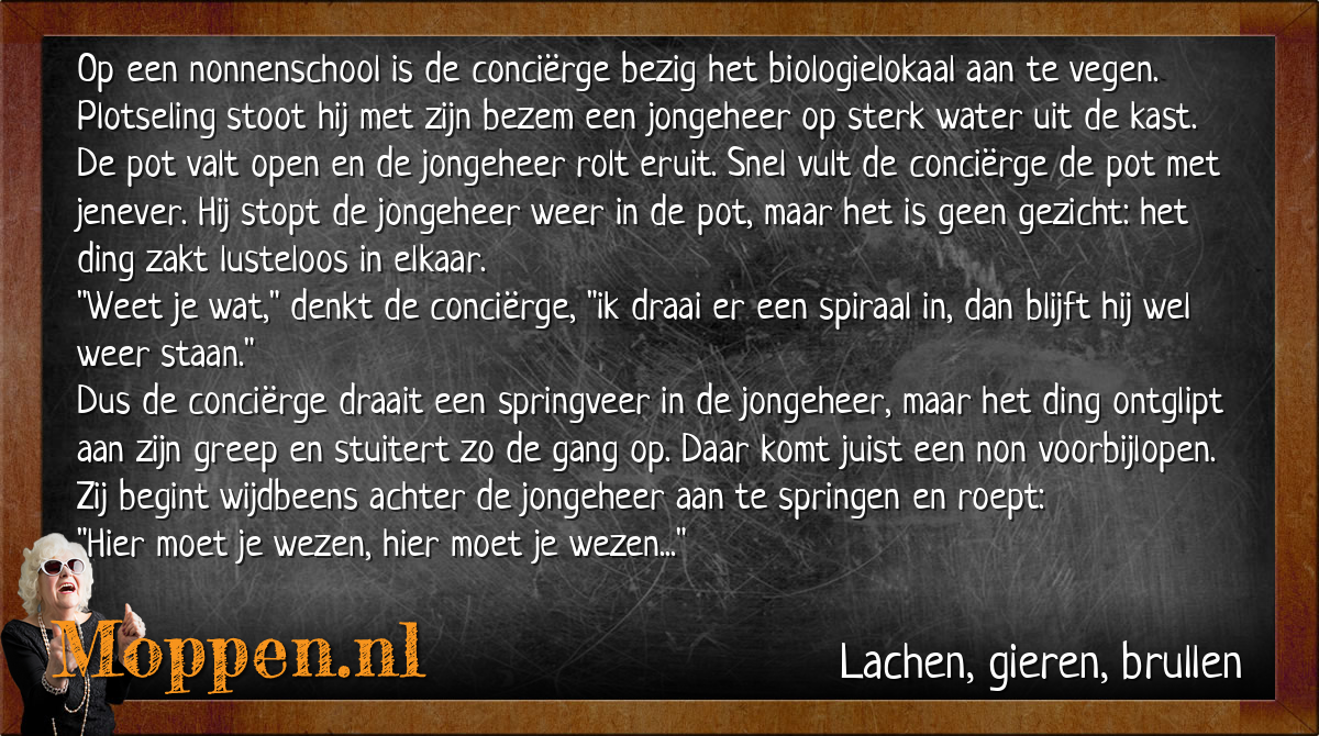 Moppen.nl Mop Biologie ongelukje